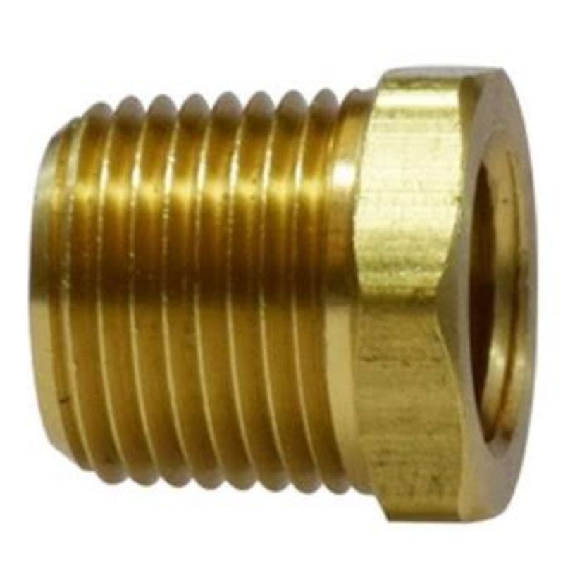 MMM 28102L Light Pattern Hex Bushing, 1/4 x 1/8 in Nominal, MNPT x FNPT End Style, Brass, Import